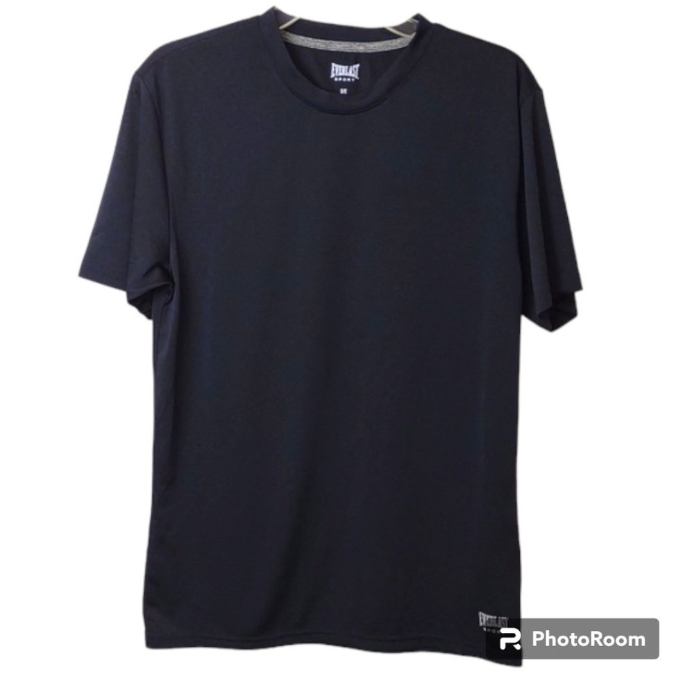 Men's Everlast Sport Black Short Sleeve Wicking T-Shirt